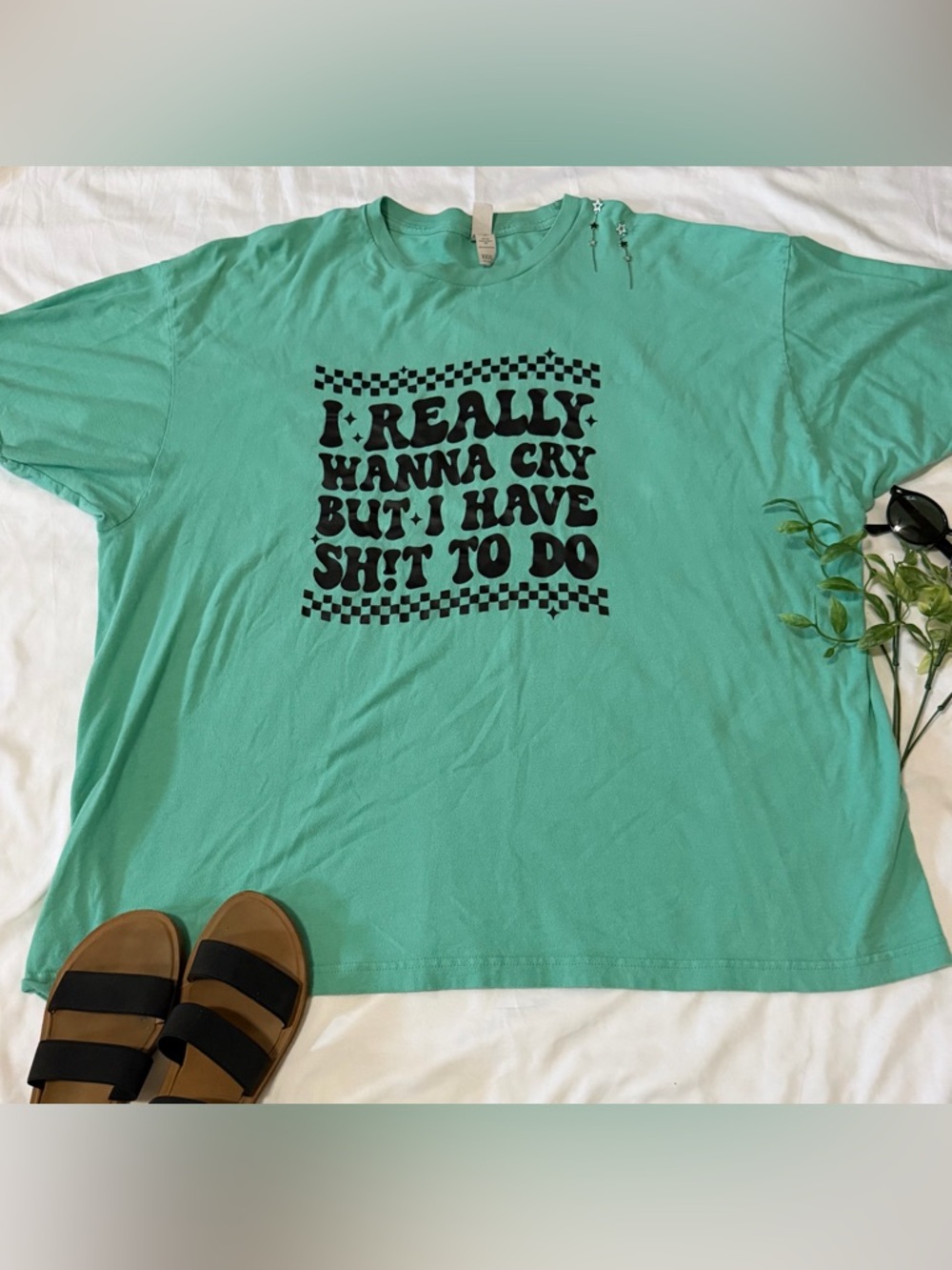 Tultex Mint Green Women’s Plus Size Graphic Tee